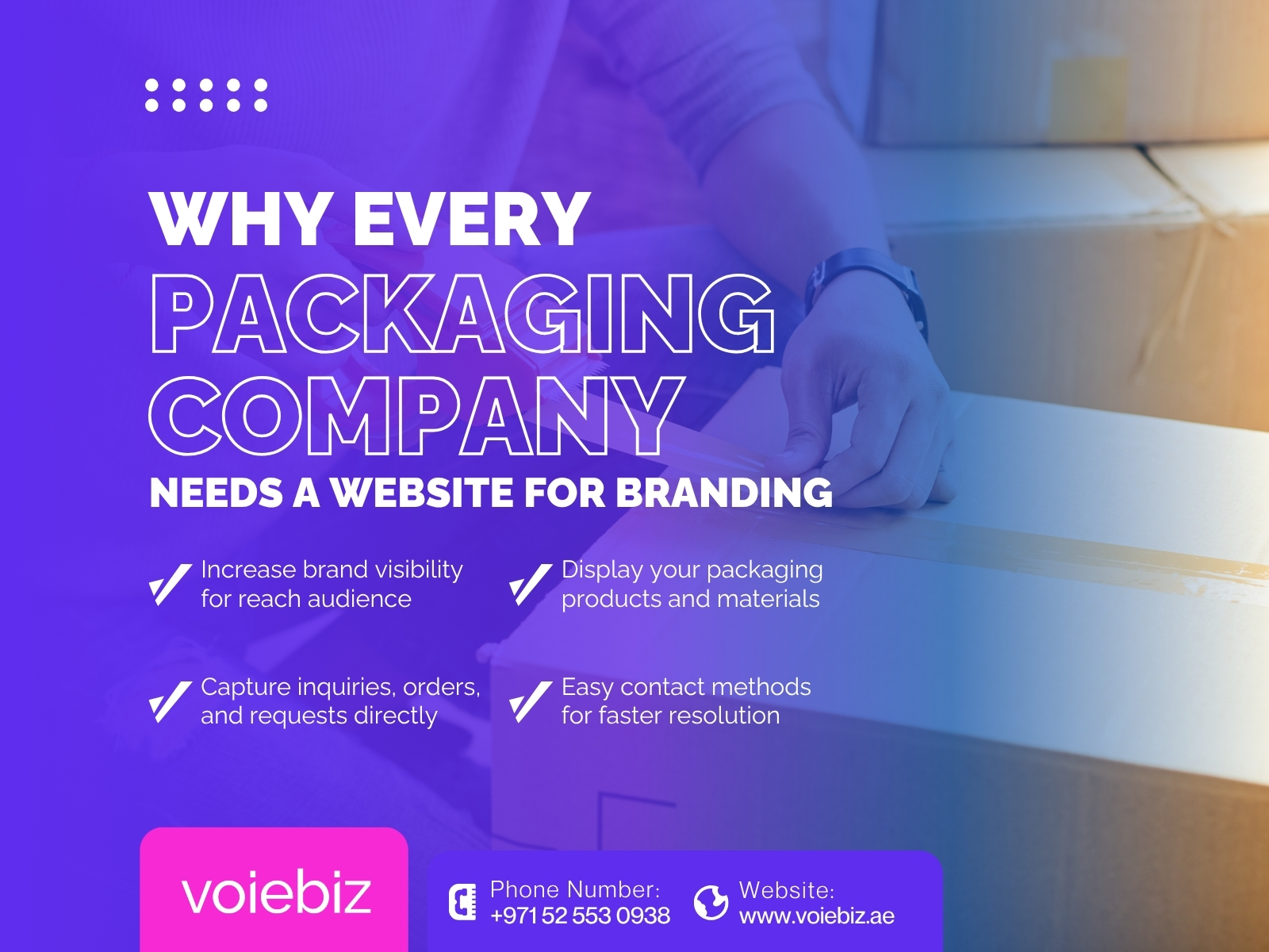Packaging Company Website Design