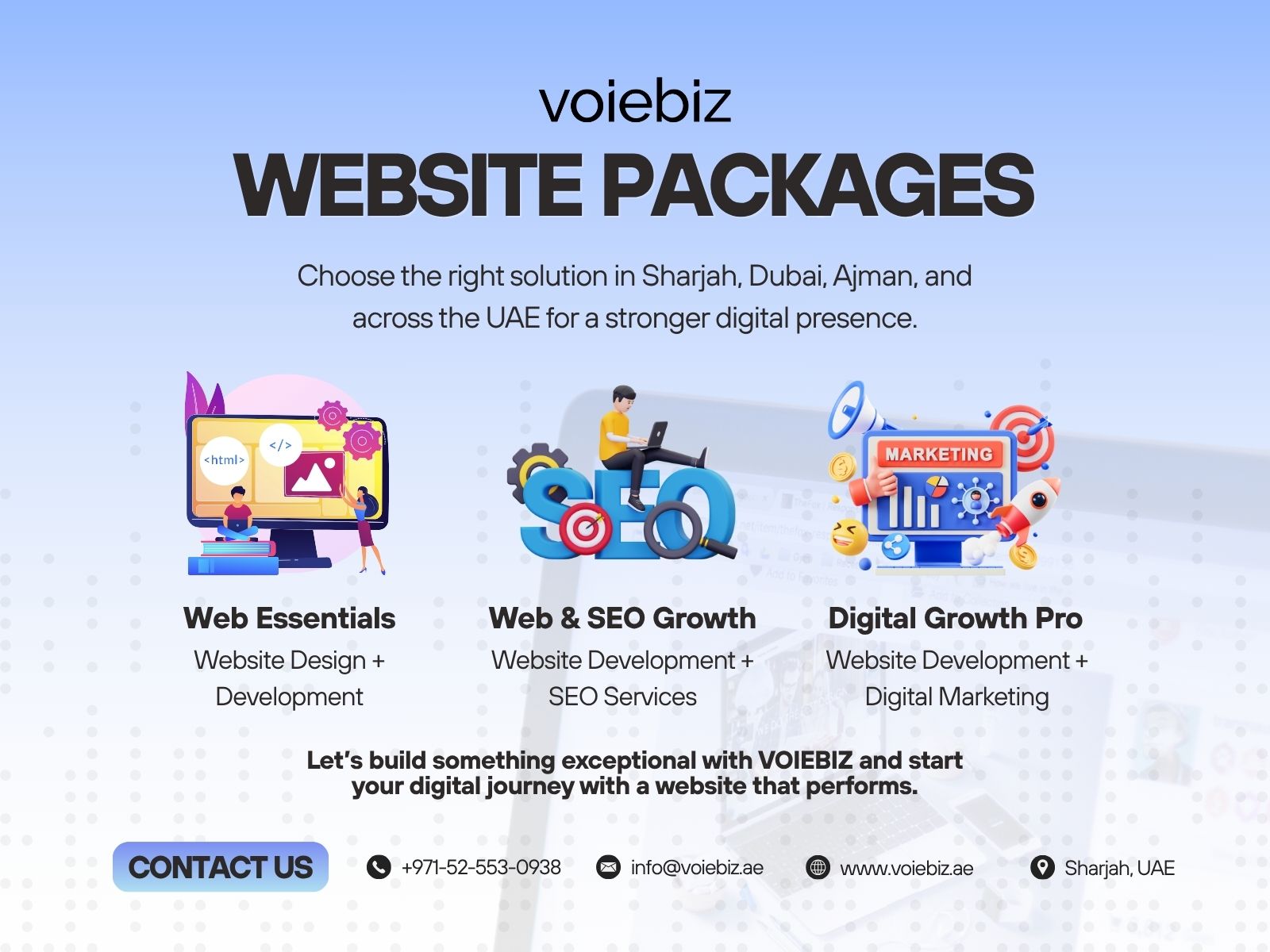 Choose the right web solution in Sharjah